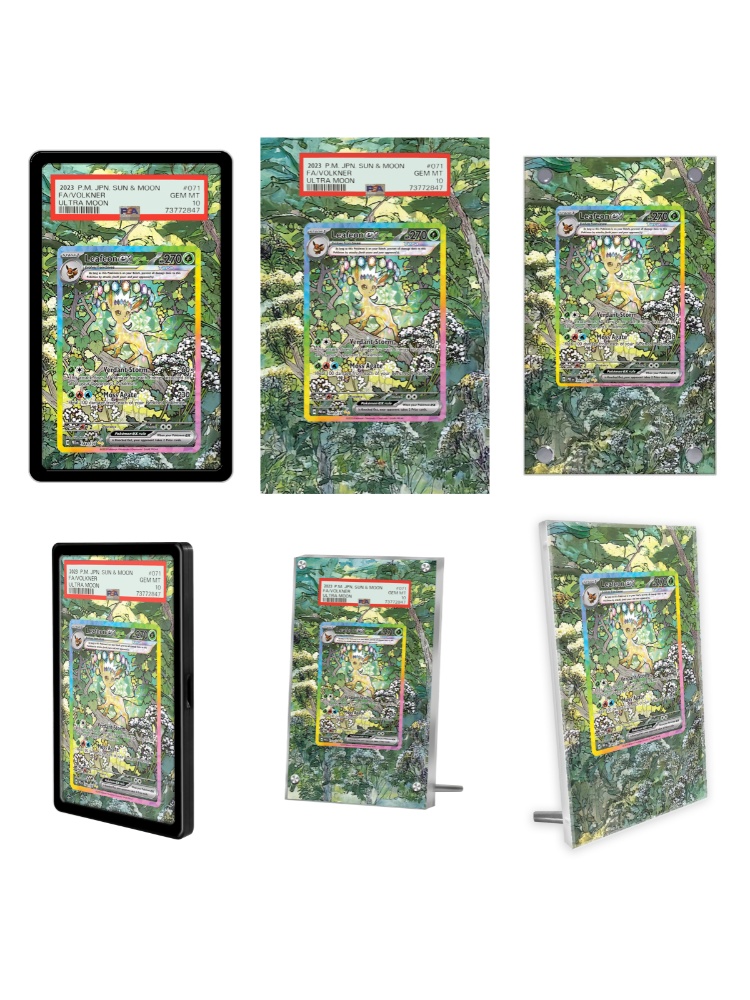Display Case Acrylic - عرض بطاقات البوكيمون PTCG Leafeon ex