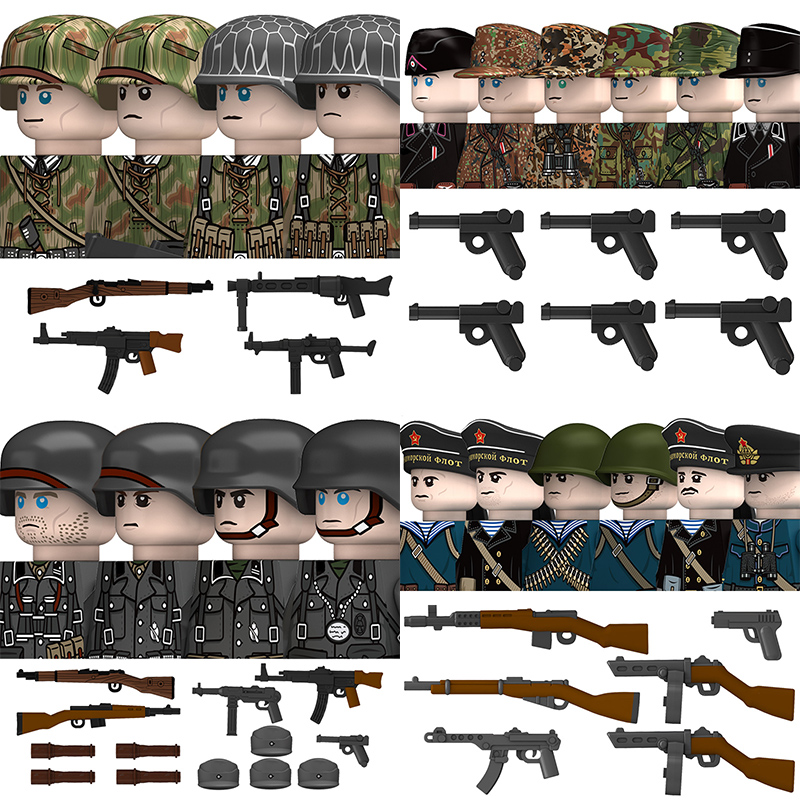 Lego Minifigure Holder - WW2 جنود الفيلق الألماني الشمالي الأفريقي