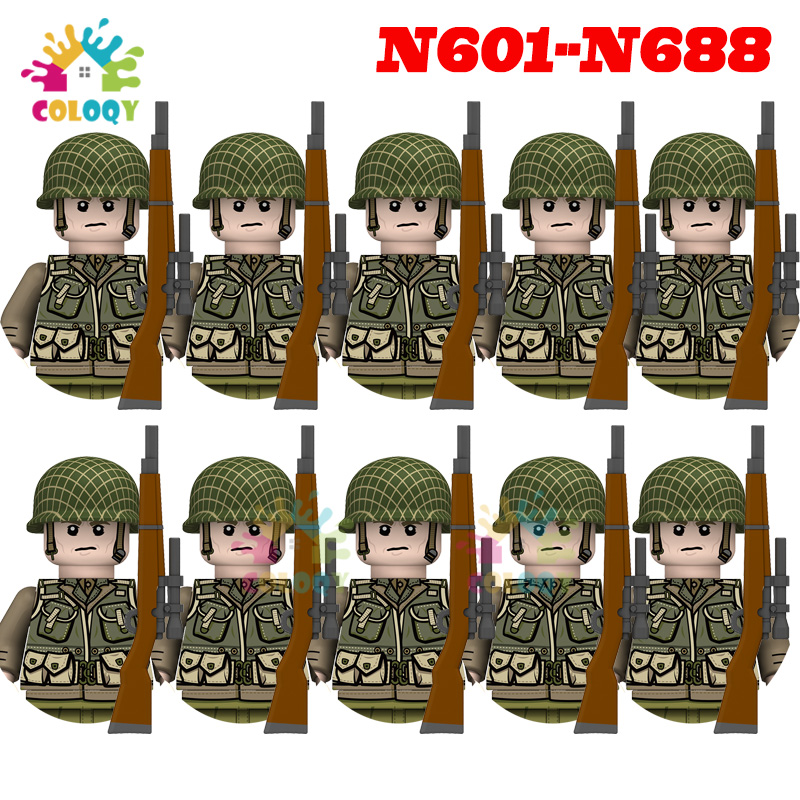 أطفال لعب WW2 10 قطعة/المجموعة - مراجعة Lego Minifigure Holder وسعره
