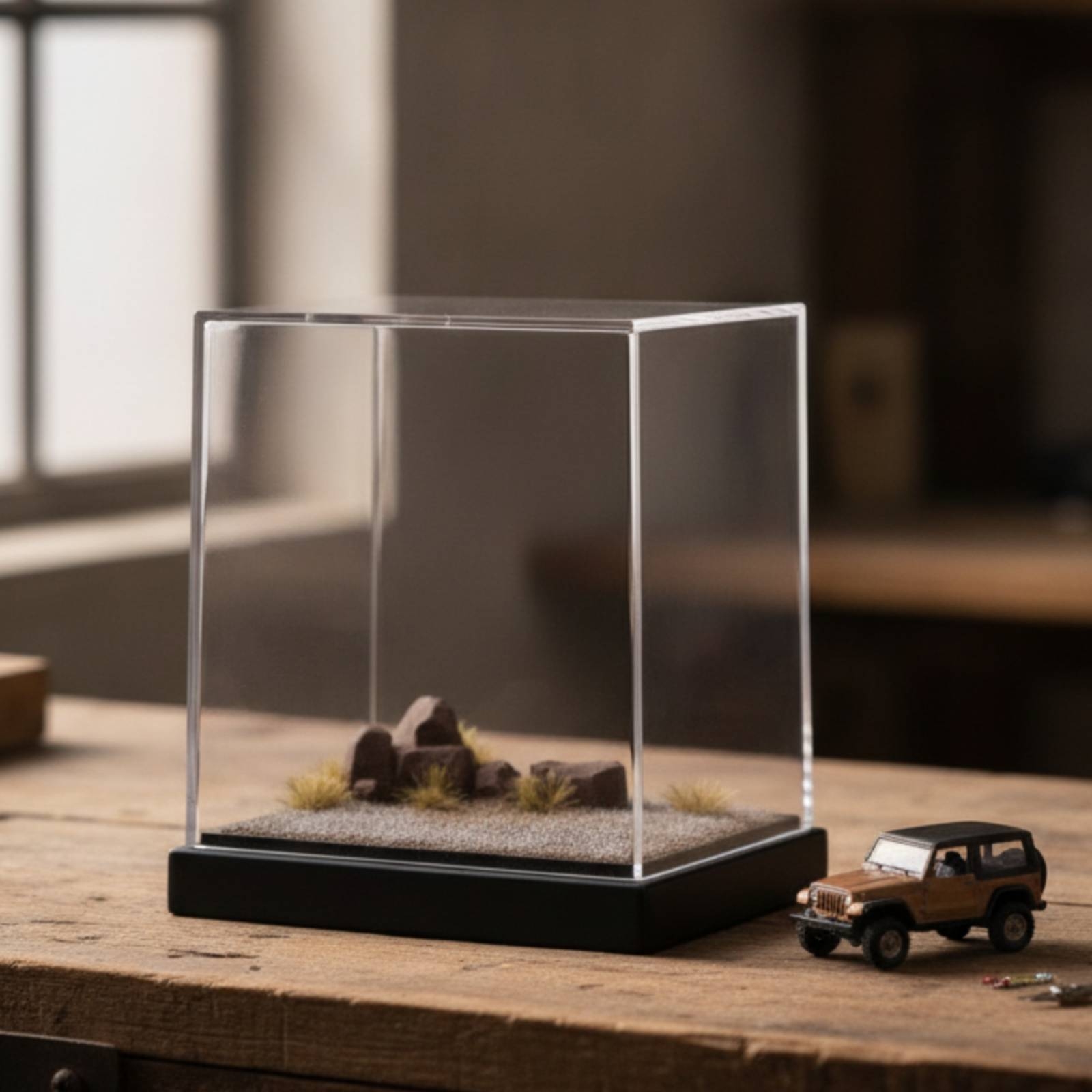 قاعدة ديوراما مع غطاء أكريليك، - مراجعة Display Case Acrylic وسعره